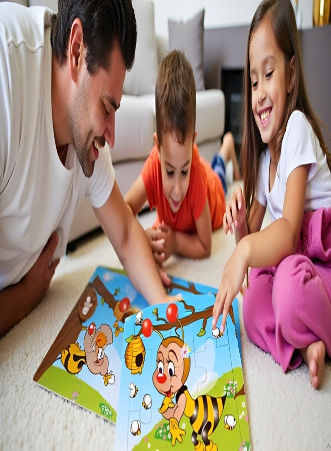 BHOOLU&GOOLU Wooden Cartoon(Bee) Educational Puzzle - Image 3